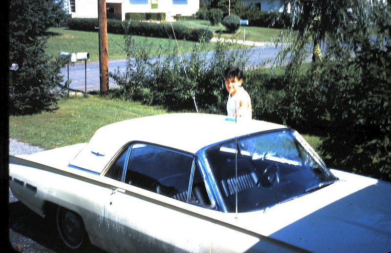 Washing the T-Bird at my familys house in Whippany, NJ