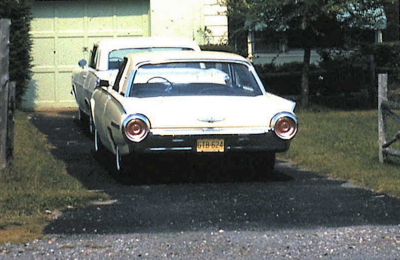 1962 T-Bird in Aunt Dot's driveway, NJ
