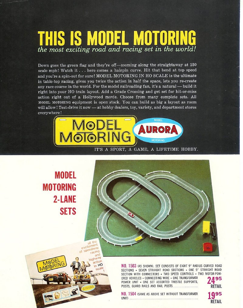 1962 Aurora Model Motoring product catalog