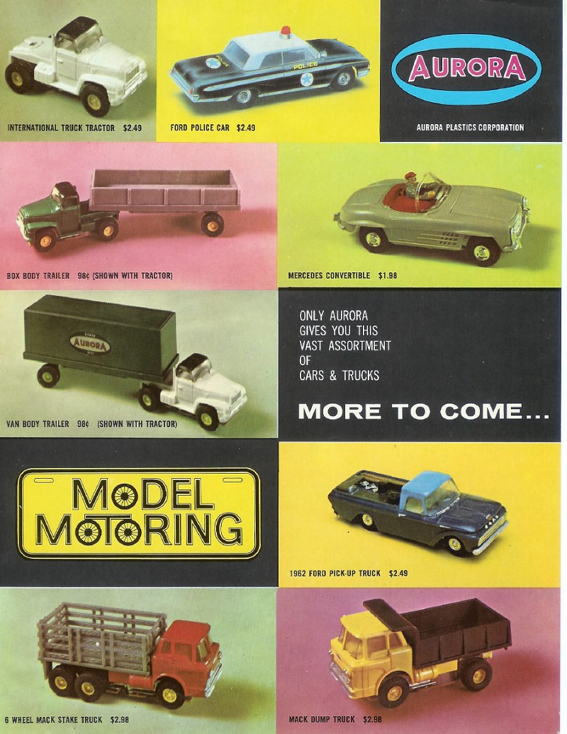 1962 Aurora Model Motoring product catalog