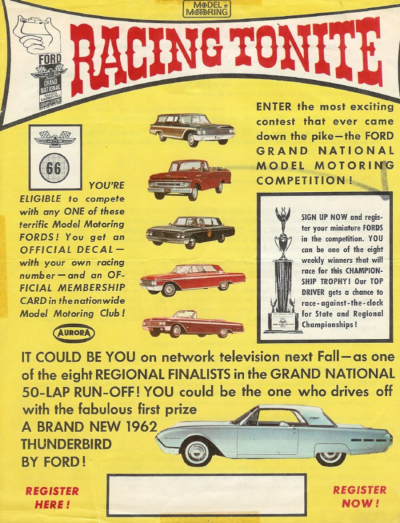 in store flyer promoting the Ford-Aurora contest
